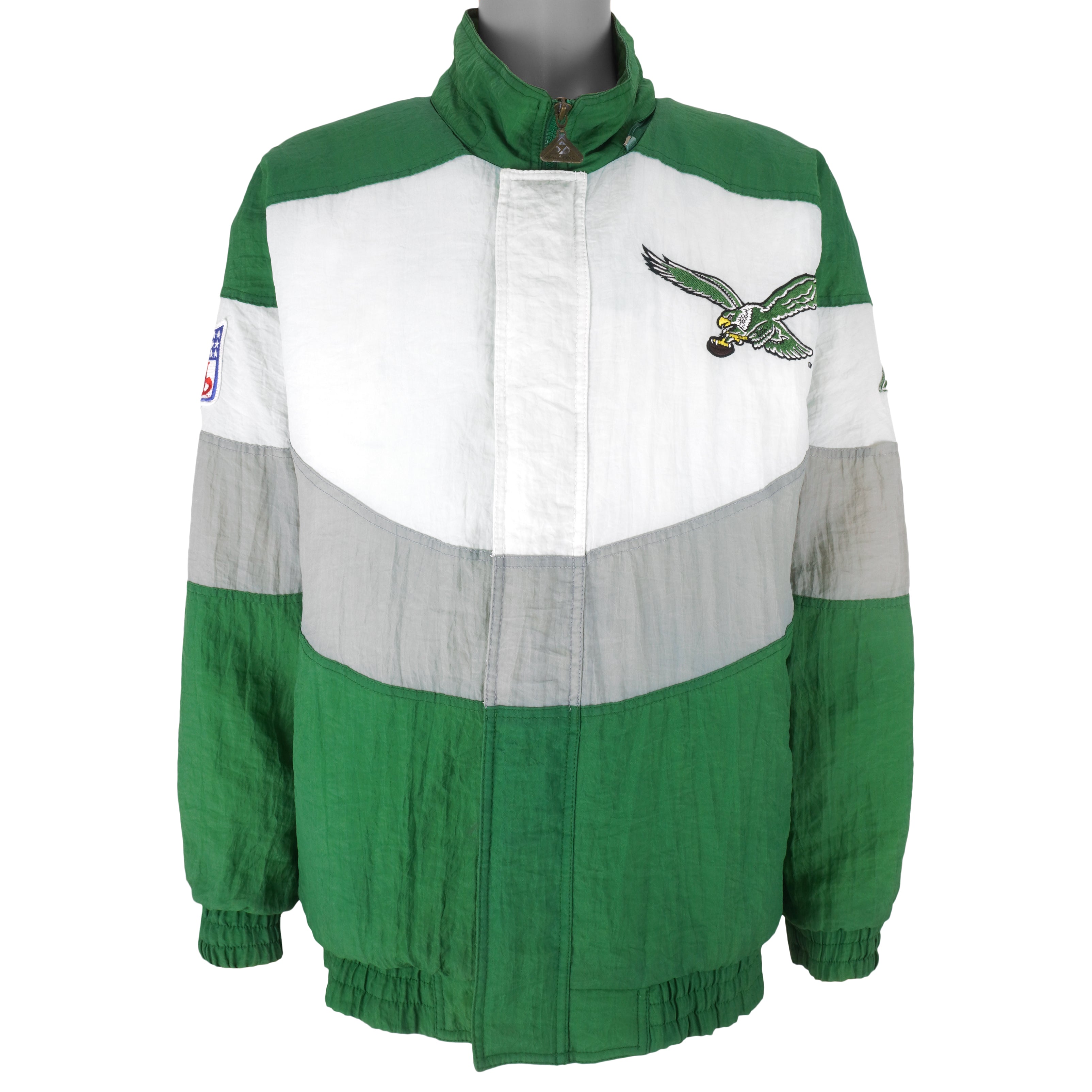 NFL (Apex One) - Philadelphia Eagles Zip-Up Windbreaker 1990s Medium Vintage Retro Football