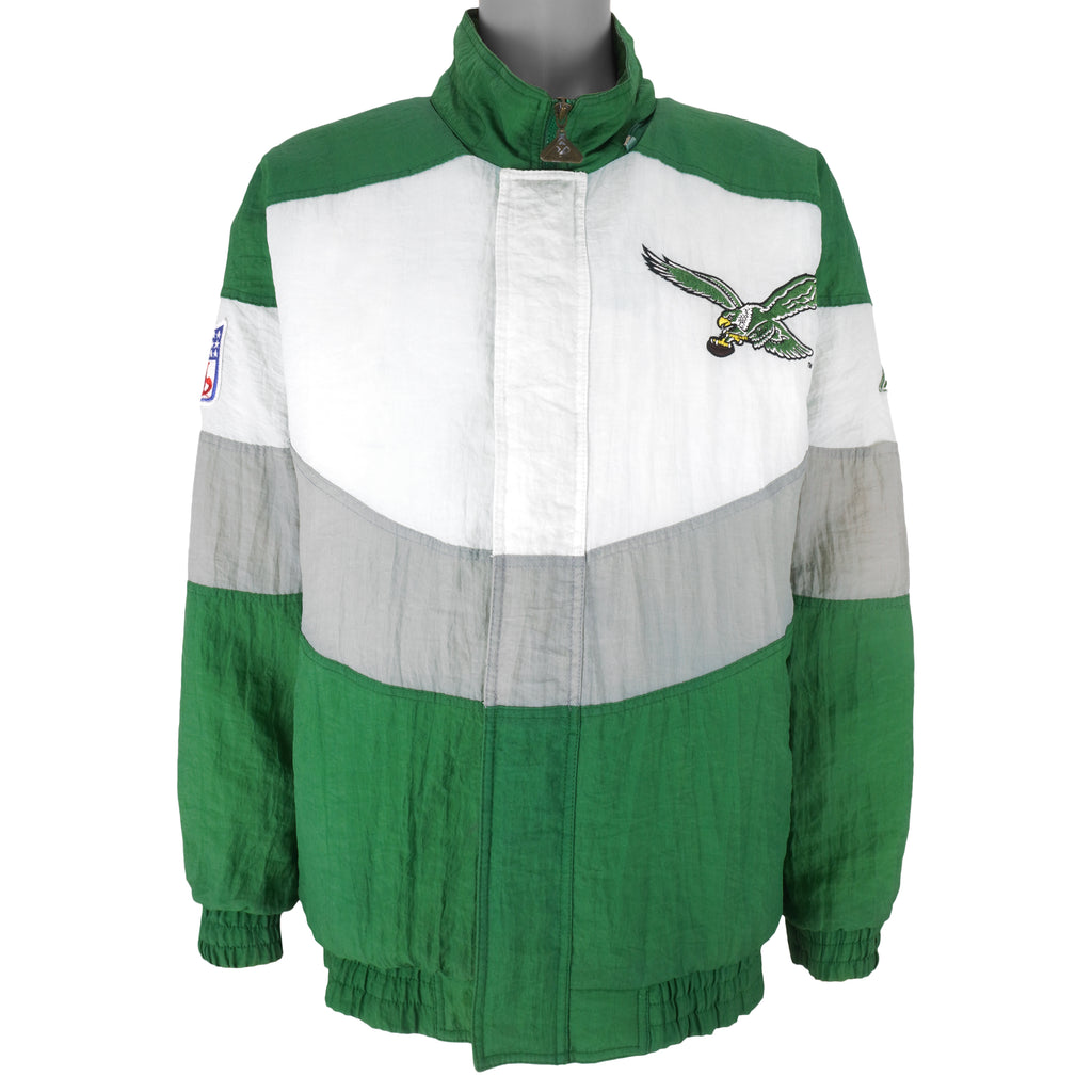 NFL (Apex One) - Philadelphia Eagles Zip-Up Windbreaker 1990s Medium Vintage Retro Football