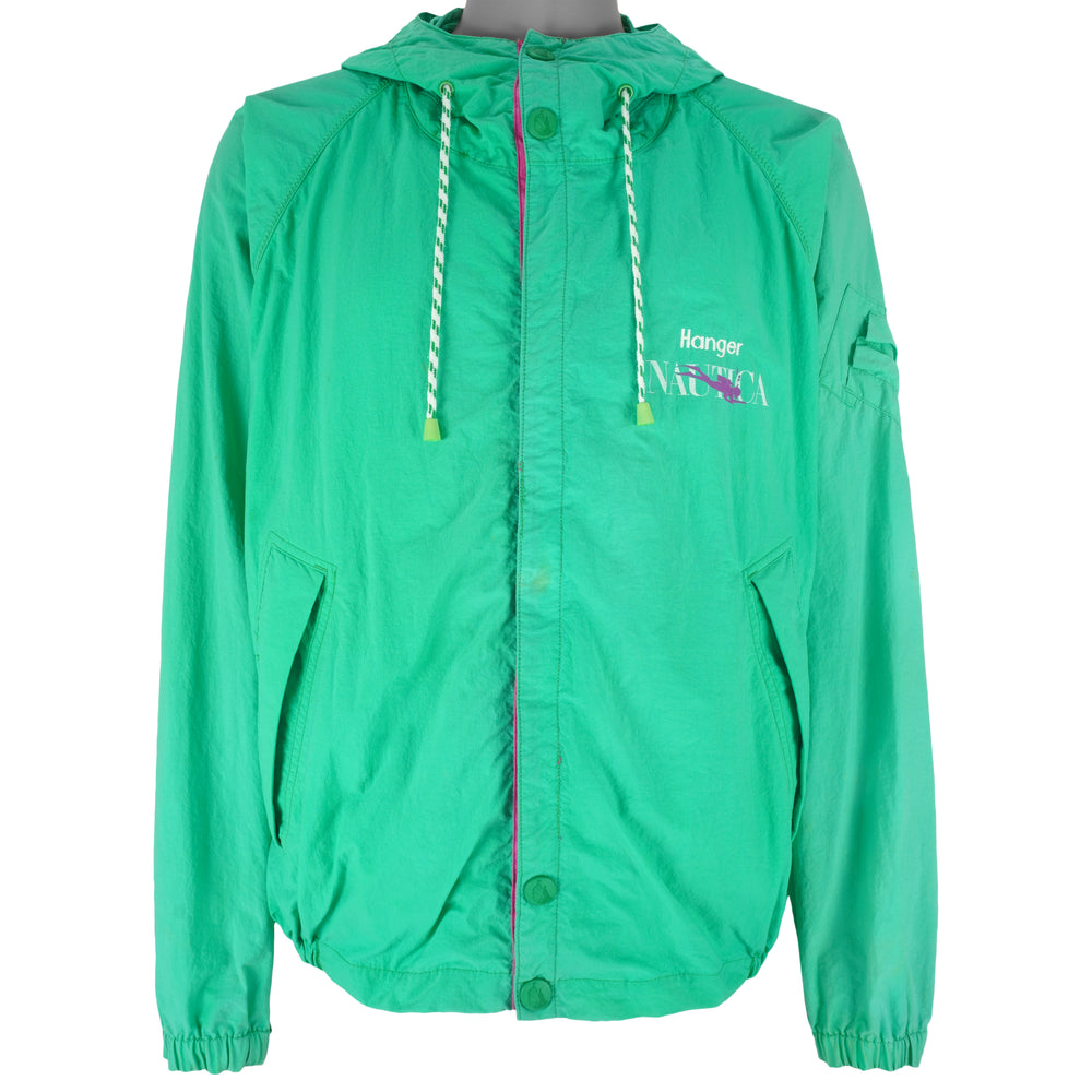 Nautica - Green Scuba Hooded Windbreaker 1990s X-Large Vintage Retro