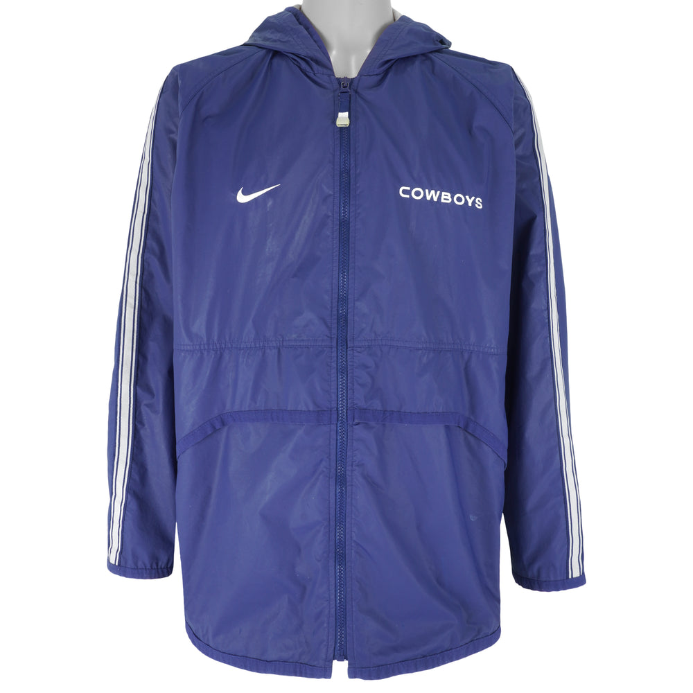 Nike - Dallas Cowboys Hooded Windbreaker 1990s Large Vintage Retro Football
