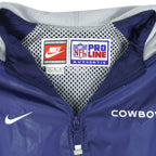Nike - Dallas Cowboys Hooded Windbreaker 1990s Large Vintage Retro Football