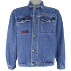 Vintage - Phat Farm Denim Bomber Jacket 1990s Large Youth Vintage Retro