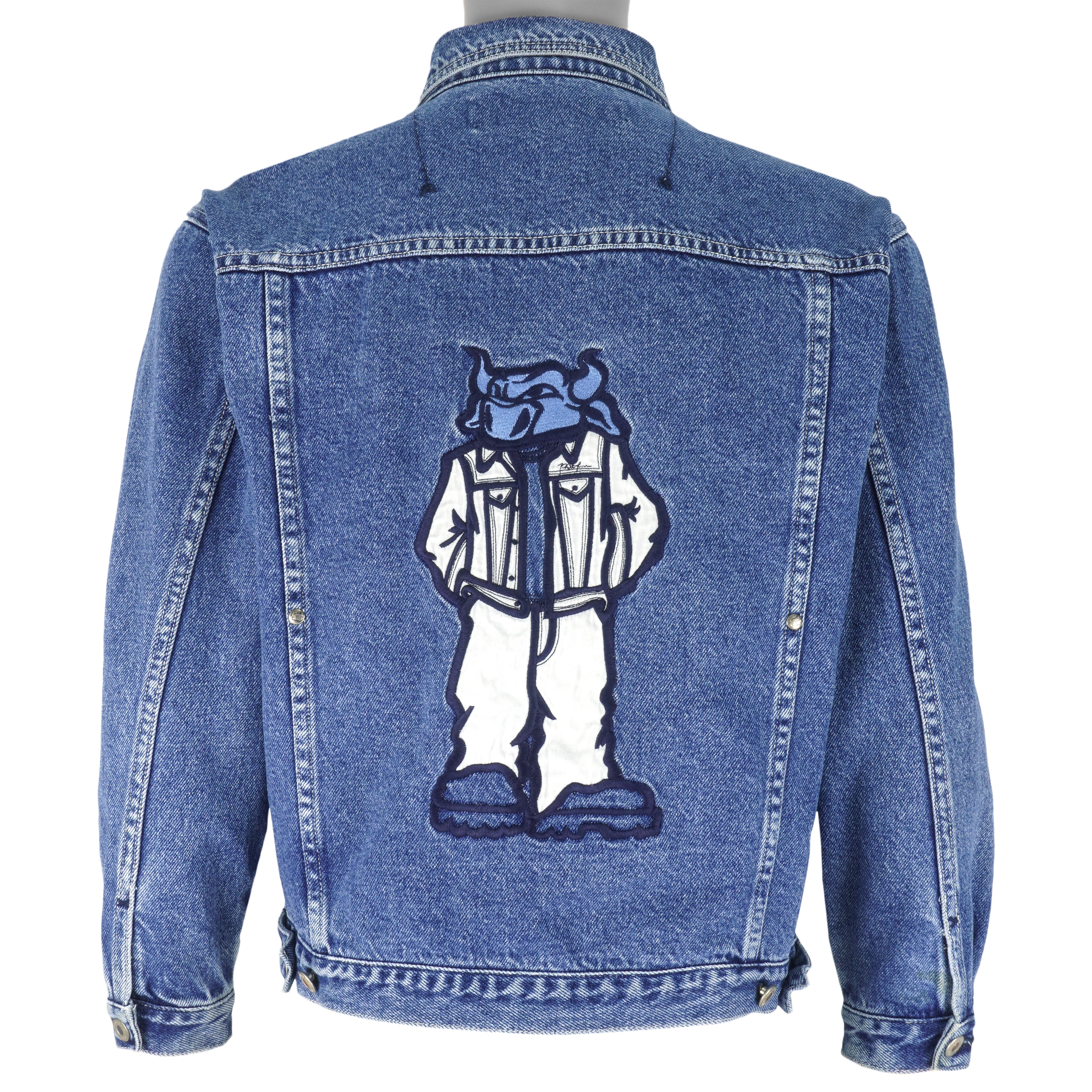 Vintage - Phat Farm Denim Bomber Jacket 1990s Large Youth Vintage Retro