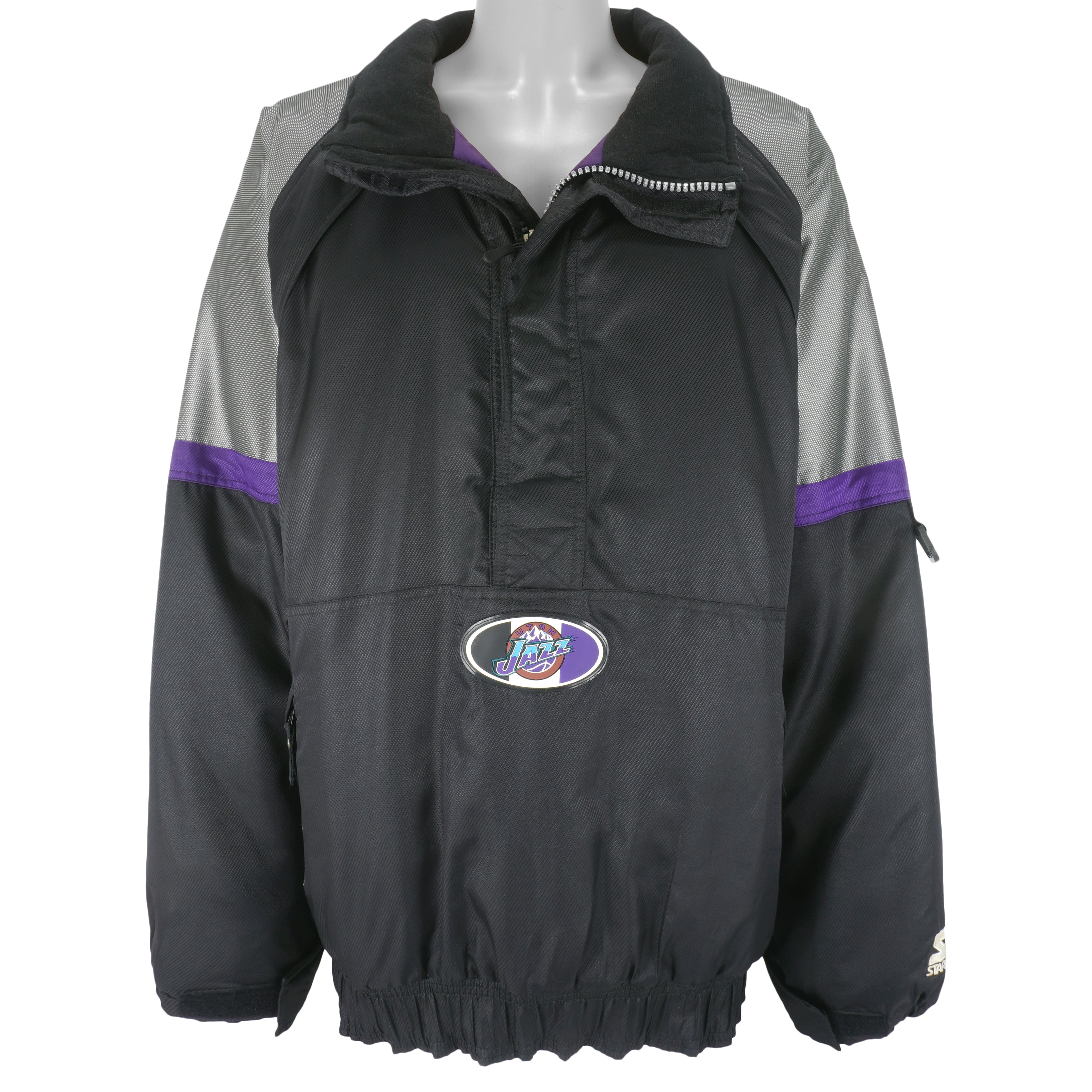Starter - Utah Jazz 1/2 Zip Jacket 1990s XX-Large Vintage Retro Basketball
