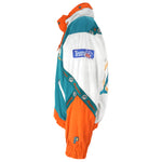 NFL (Pro Player) - Miami Dolphins Zip & Button-Up Jacket 1990s Large Vintage Retro Retro Football