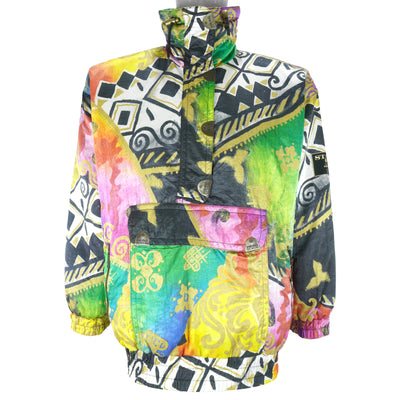 Vintage (Head) - Star Of The Hill Crazy Pattern Abstract Ski Jacket 1990s Large