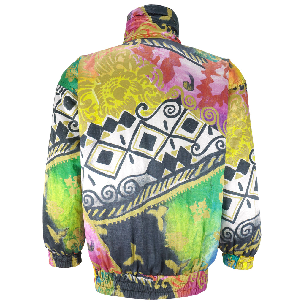 Vintage (Head) - Star Of The Hill Crazy Pattern Abstract Ski Jacket 1990s Large