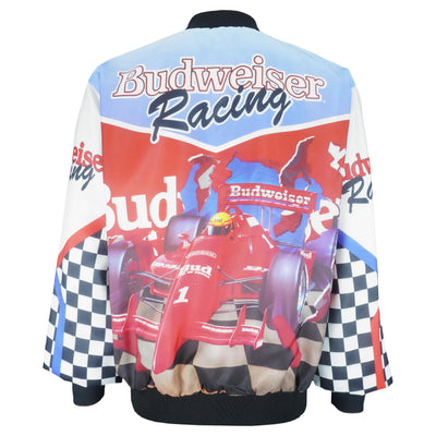 Budweiser (Chalk Line) - Formula 1 Racing Fanimation Satin Jacket 1990s X-Large