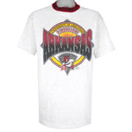 NCAA (Red Oak) - Arkansas Razorbacks Single Stitch T-Shirt 1990s Large