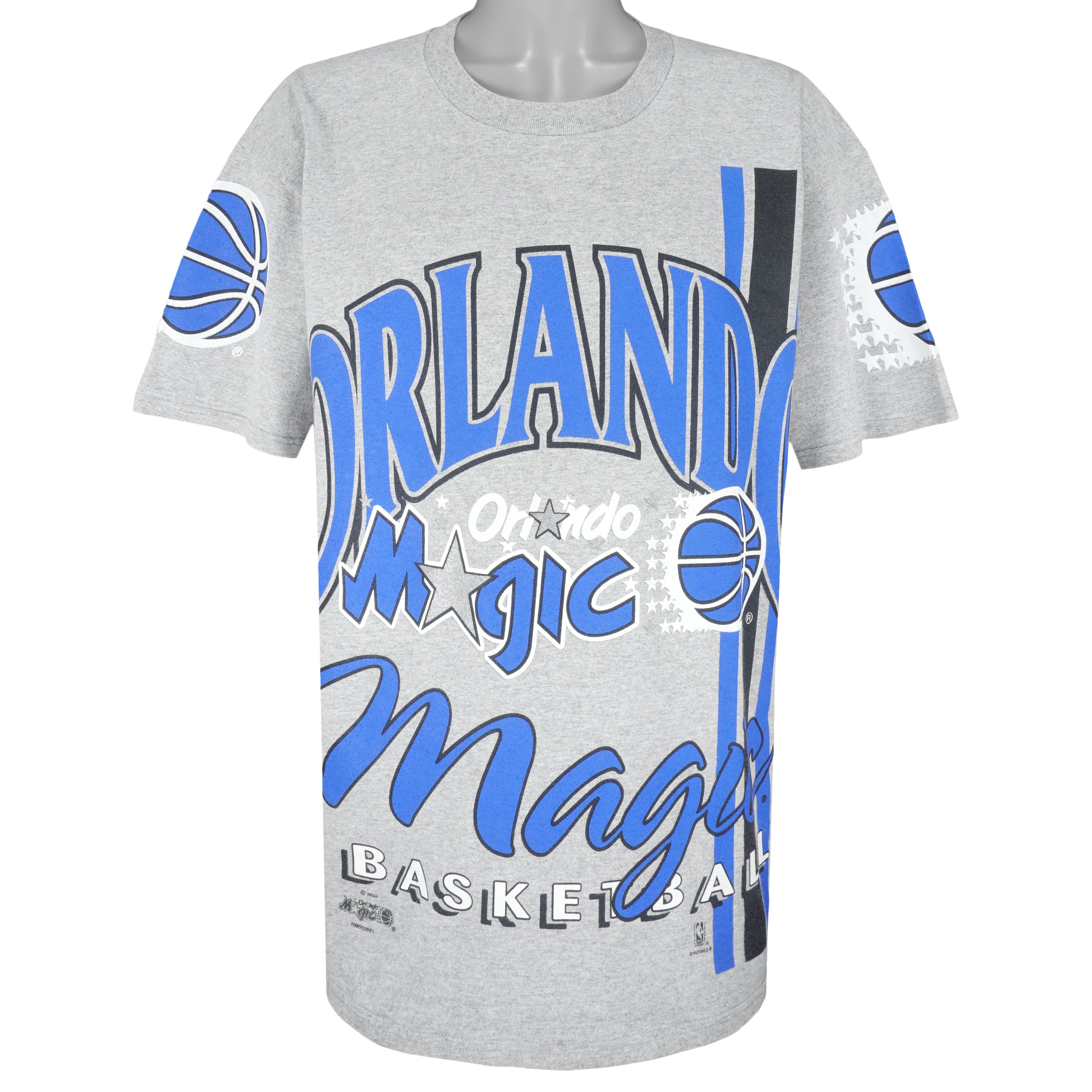 NBA (Nutmeg) - Orlando Magic Big Logo T-Shirt 1990s X-Large Vintage Retro Basketball