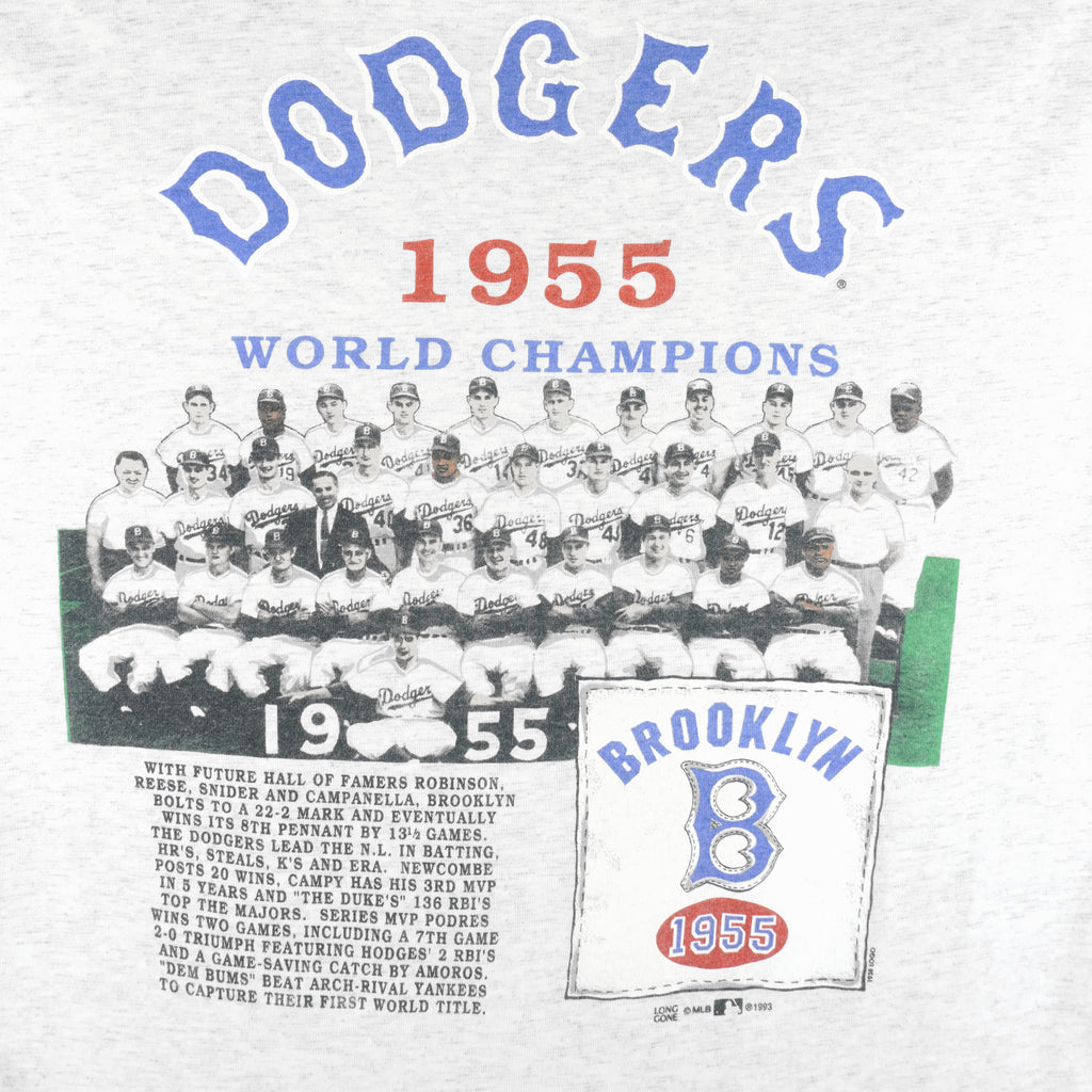 MLB (Long Gone) - Brooklyn Dodgers Champions  T-Shirt 1993 X-Large Vintage Retro Baseball