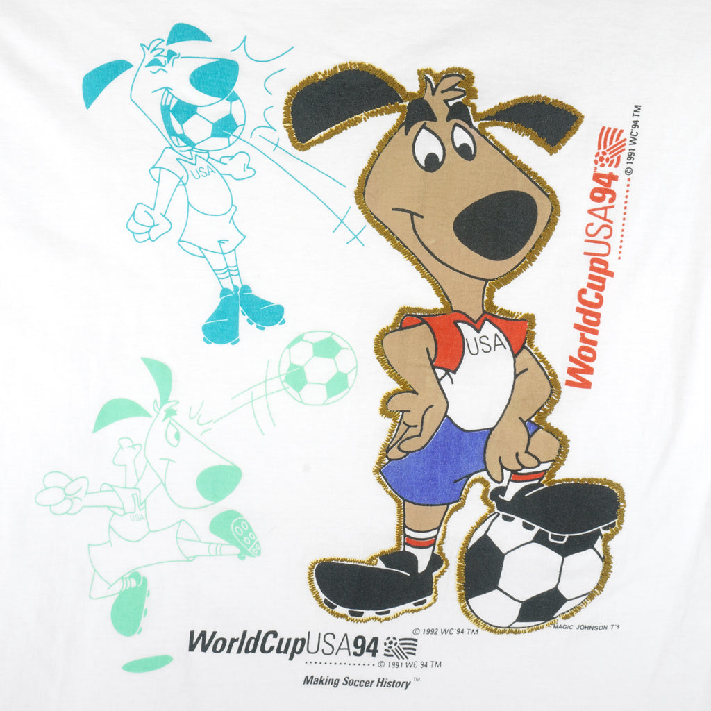Vintage (Magic Johnson T's) - World Cup USA 94 Mascot T-Shirt 1992 X-Large Vintage Retro Football