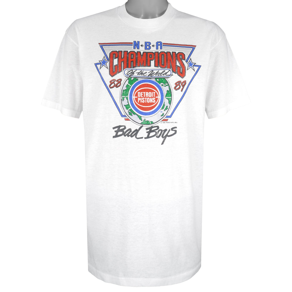 NBA - Detroit Pistons Champions Of The World T-Shirt 1989 X-Large Vintage Retro Basketball