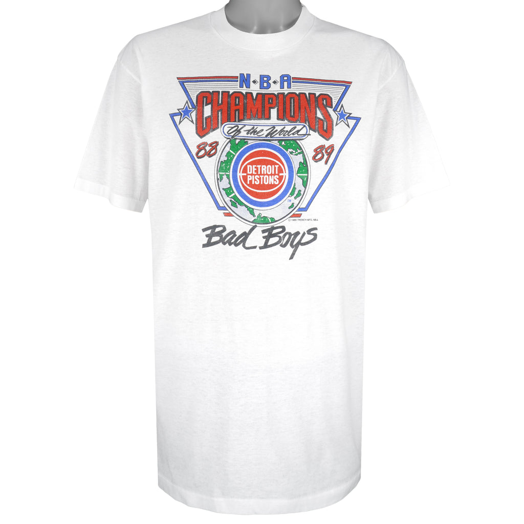 NBA - Detroit Pistons Champions Of The World T-Shirt 1989 X-Large Vintage Retro Basketball