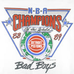NBA - Detroit Pistons Champions Of The World T-Shirt 1989 X-Large Vintage Retro Basketball