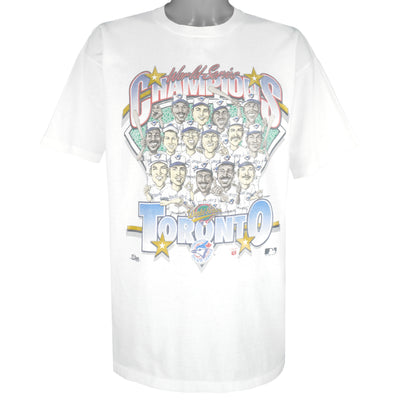 Vintage NBA (Salem) - Utah Jazz All Stars Game East Vs West Caricature T-Shirt 1993 X-Large