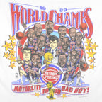 NBA - Detroit Pistons Caricature World Champions T-Shirt 1989 X-Large Vintage Retro Basketball