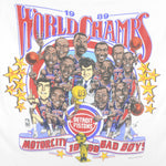 NBA - Detroit Pistons Caricature World Champions T-Shirt 1989 X-Large Vintage Retro Basketball