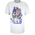 NFL (Nutmeg) - Buffalo Bills Ball Breakout T-Shirt 1990s X-Large Vintage Retro Football
