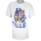 NFL (Nutmeg) - Buffalo Bills Ball Breakout T-Shirt 1990s X-Large Vintage Retro Football