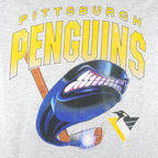 NHL (Jostens) - Pittsburgh Penguins Big Logo T-Shirt 1990s X-Large Vintage Retro Hockey