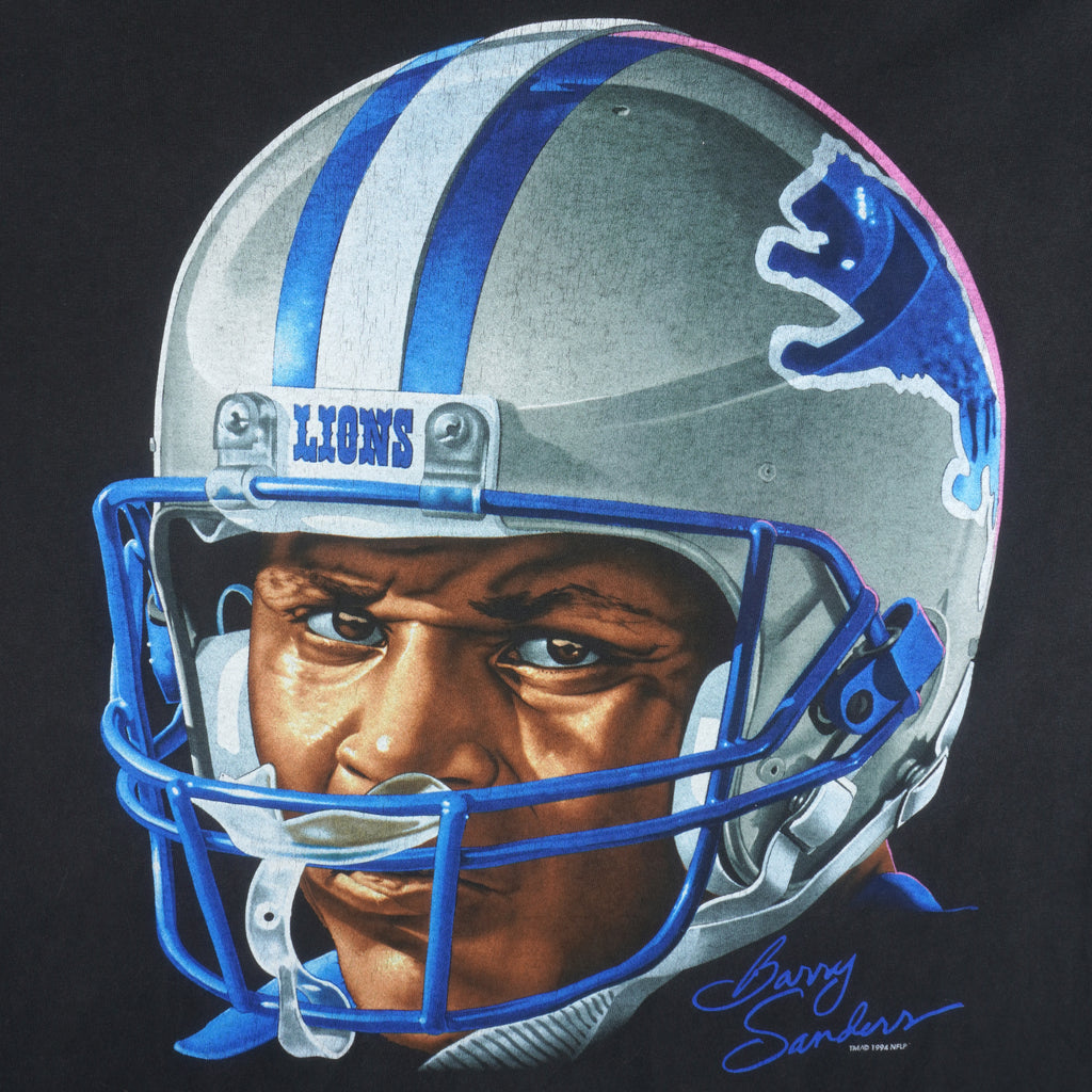 NFL (Salem) - Detroit Lions Barry Sanders T-Shirt 1994 Large Vintage Retro Football