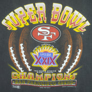 NFL (Magic Johnson T's) - Black San Francisco 49ers T-Shirt 1994 X-Large Vintage Retro Football
