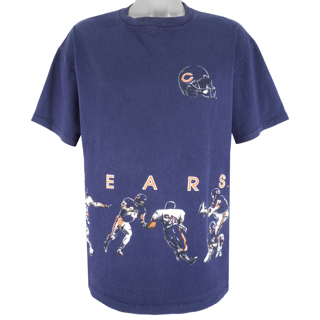 NFL (Nutmeg) - Blue Chicago Bears Big Logo T-Shirt 1993 Large Vintage Retro Football