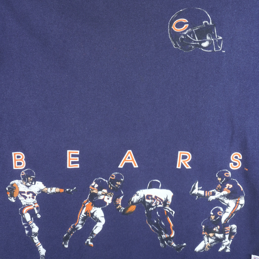 NFL (Nutmeg) - Blue Chicago Bears Big Logo T-Shirt 1993 Large Vintage Retro Football