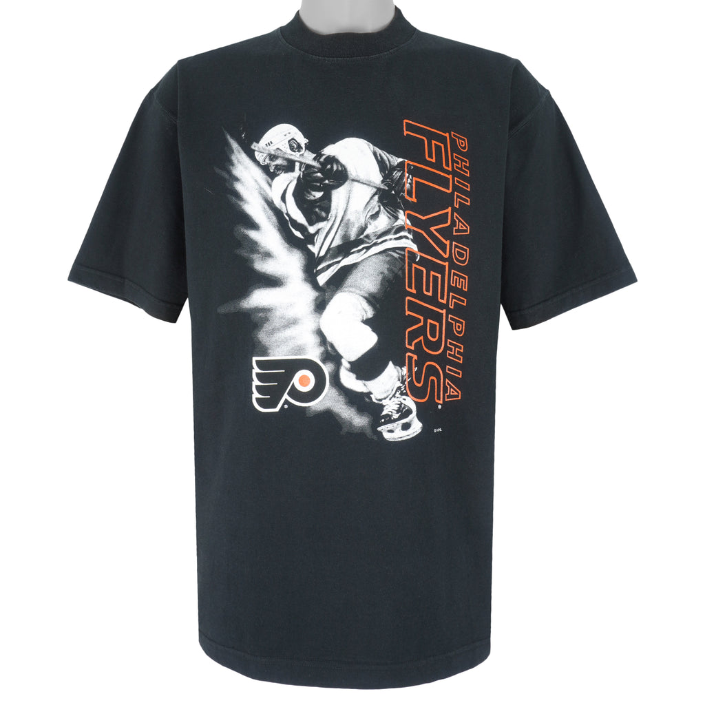 NHL (Savvy) - Philadelphia Flyers Big Logo T-Shirt 1990s Large Vintage Retro Hockey