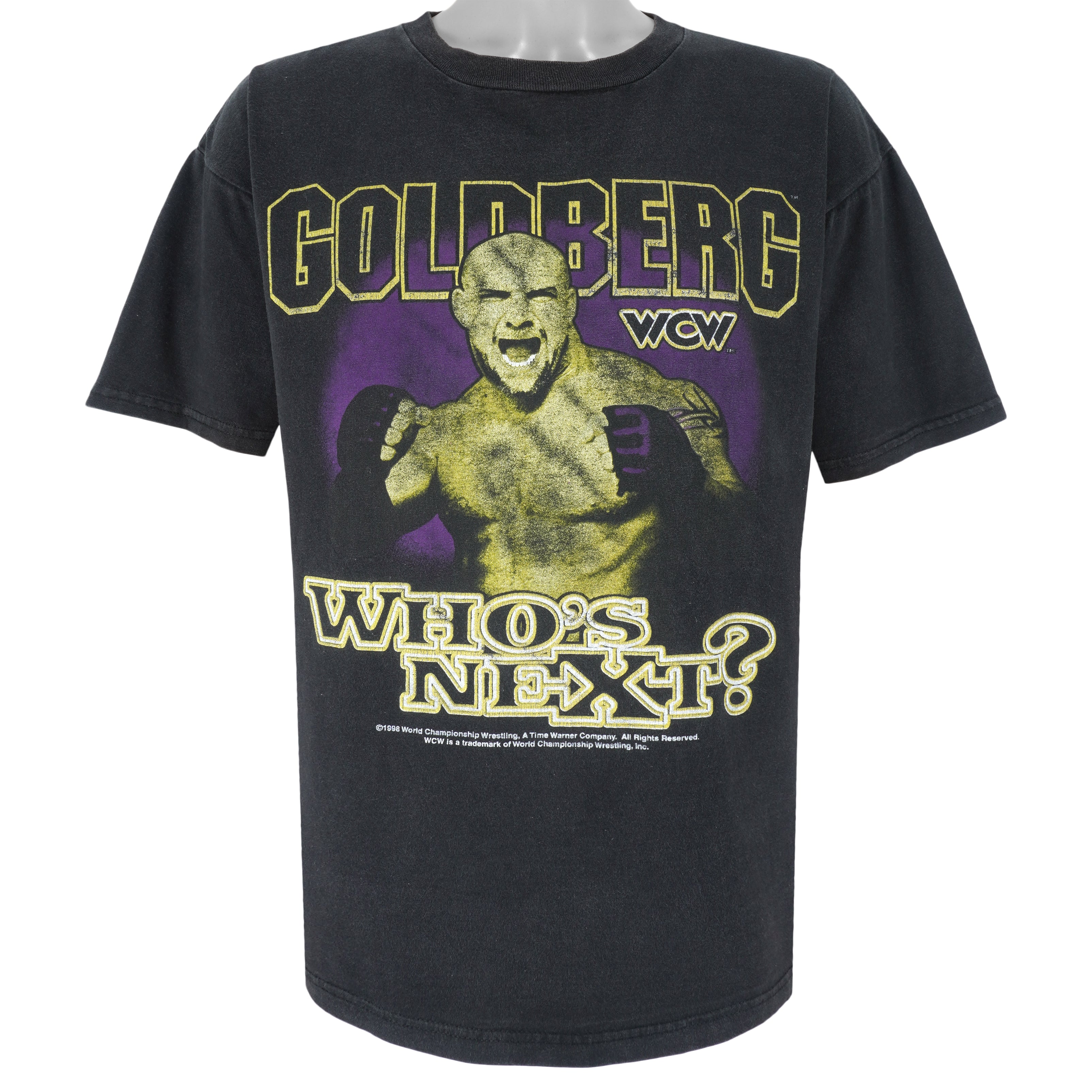 Vintage (All Sport) - Bill Goldberg Whos Next WCW T-Shirt 1998 X-Large Vintage Retro