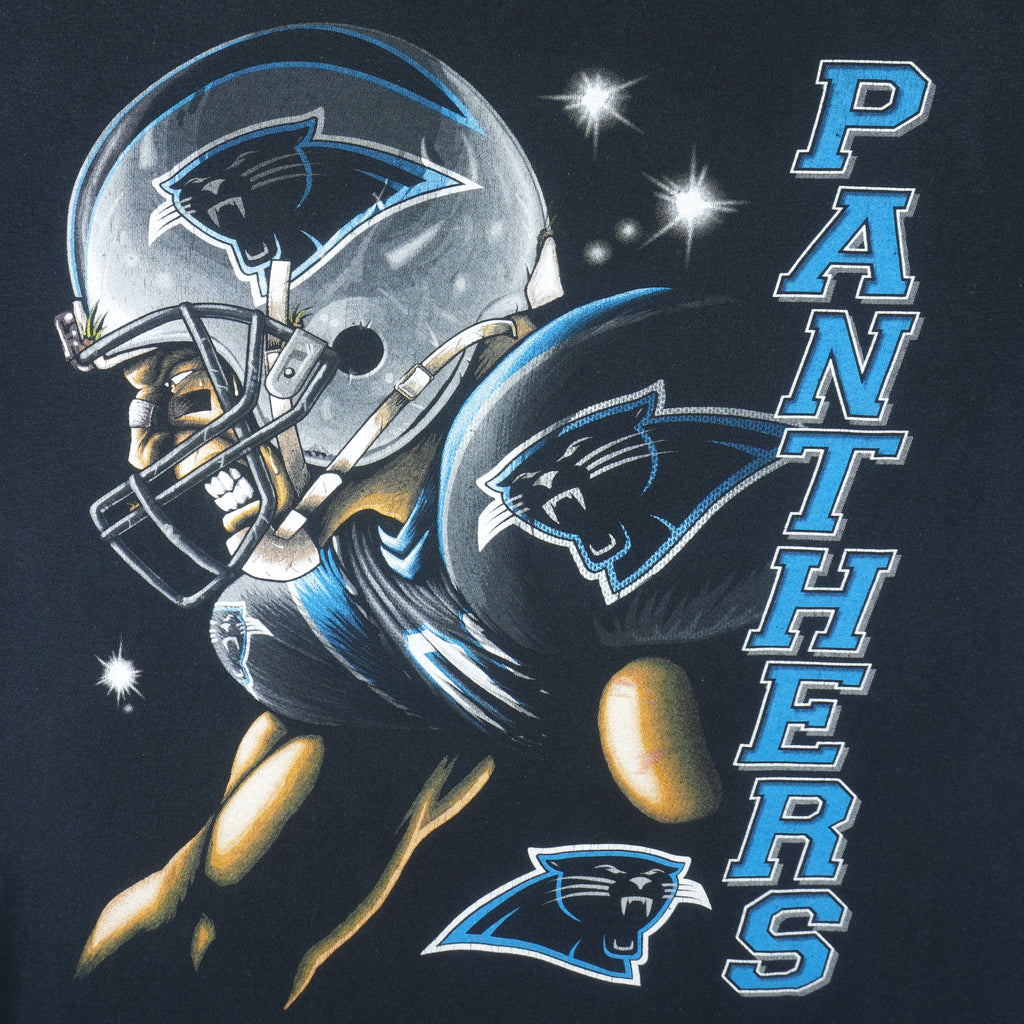 NFL - Carolina Panthers Big Logo T-Shirt 1990s X-Large Vintage Retro Football