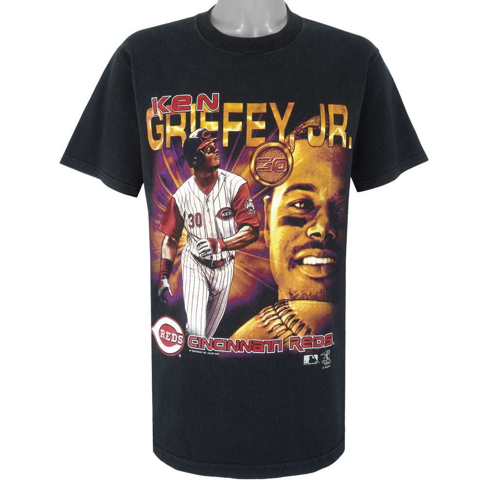 MLB (Lee) - Cincinnati Reds Ken Griffey Jr. T-Shirt 2000 Medium Vintage Retro Baseball