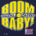NBA (Logo 7) - Indiana Pacer Boom Baby T-Shirt 1990s Large Vintage Retro Basketball