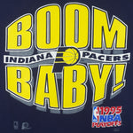 NBA (Logo 7) - Indiana Pacer Boom Baby T-Shirt 1990s Large Vintage Retro Basketball