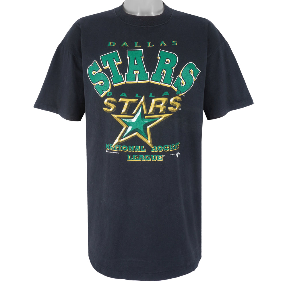 NHL (Bulletin Athletic) - Dallas Stars Big Logo T-Shirt 1990s X-Large Vintage Retro Hockey