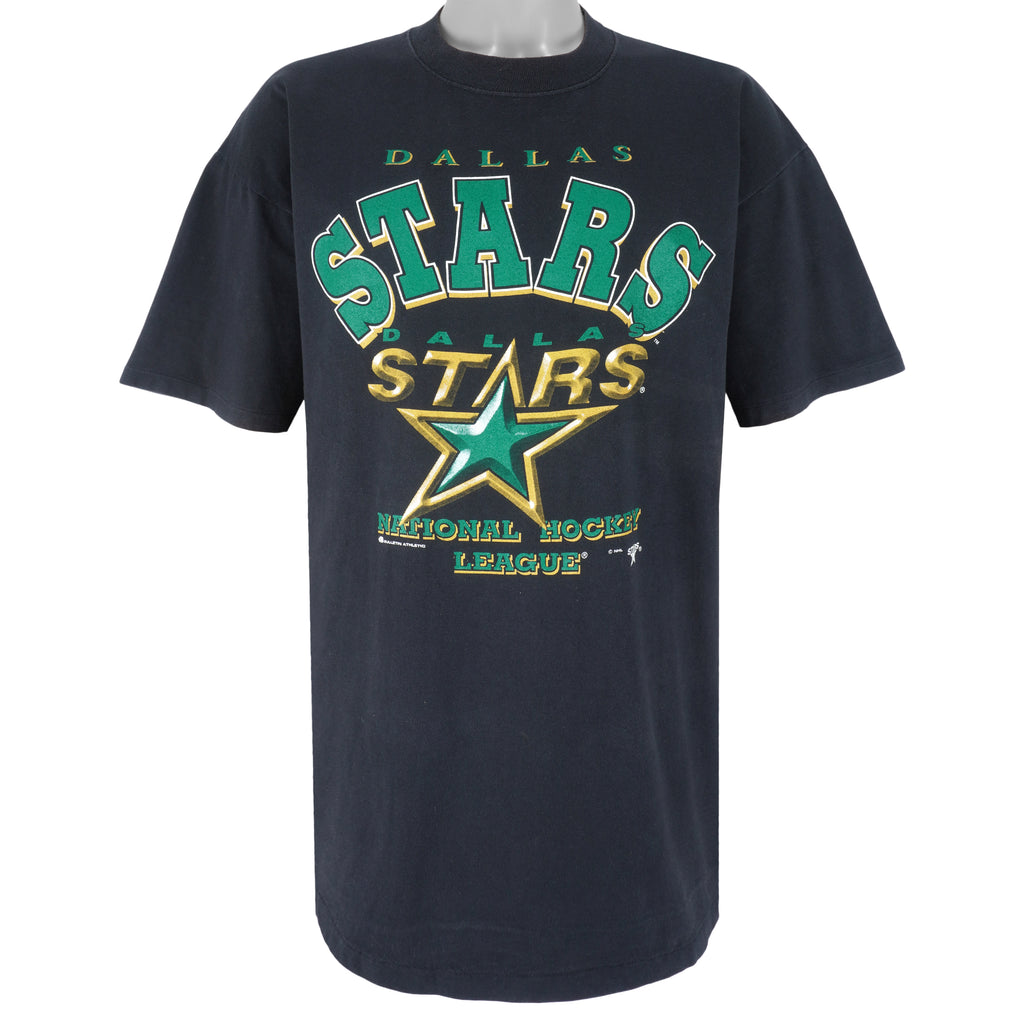 NHL (Bulletin Athletic) - Dallas Stars Big Logo T-Shirt 1990s X-Large Vintage Retro Hockey