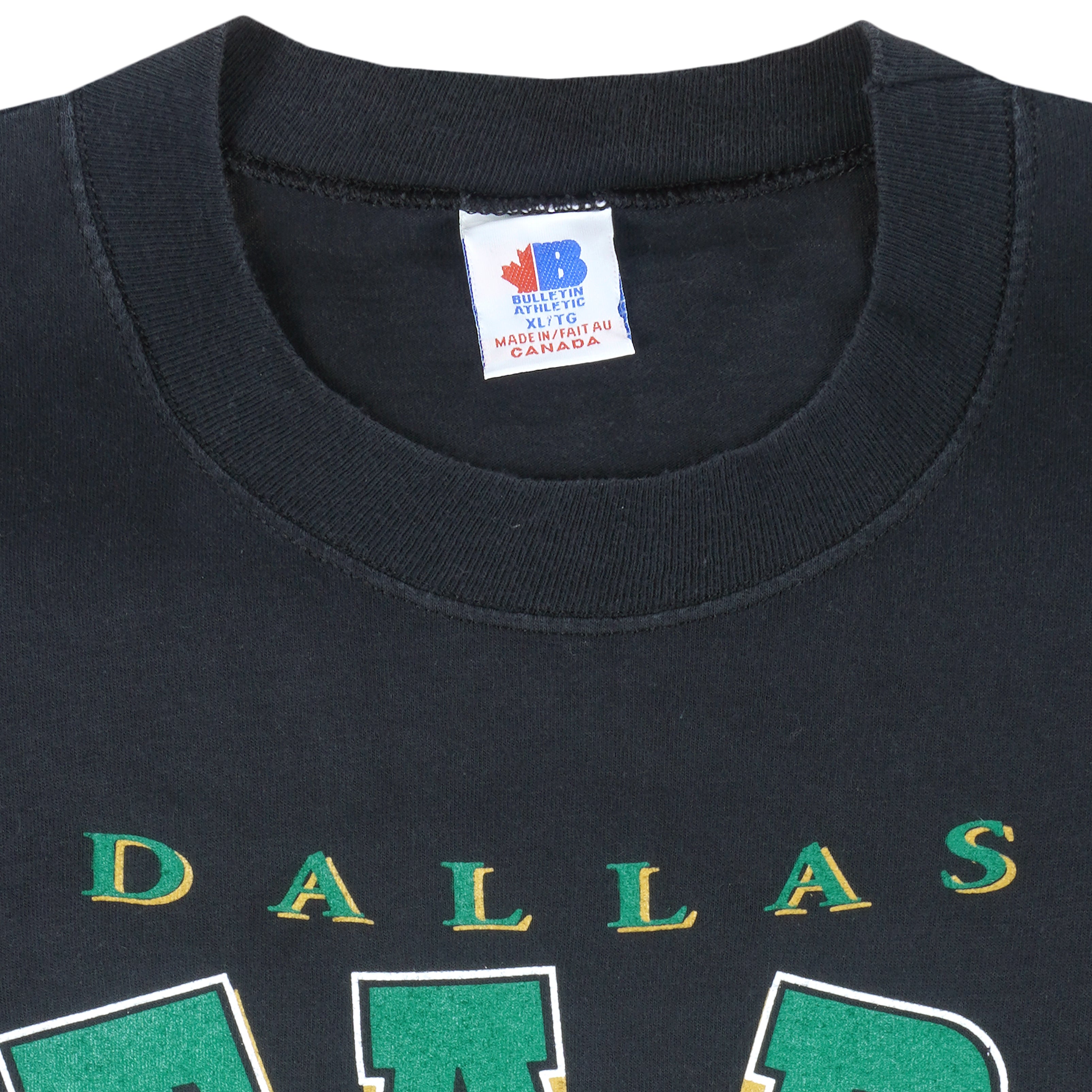 NHL (Bulletin Athletic) - Dallas Stars Big Logo T-Shirt 1990s X-Large Vintage Retro Hockey