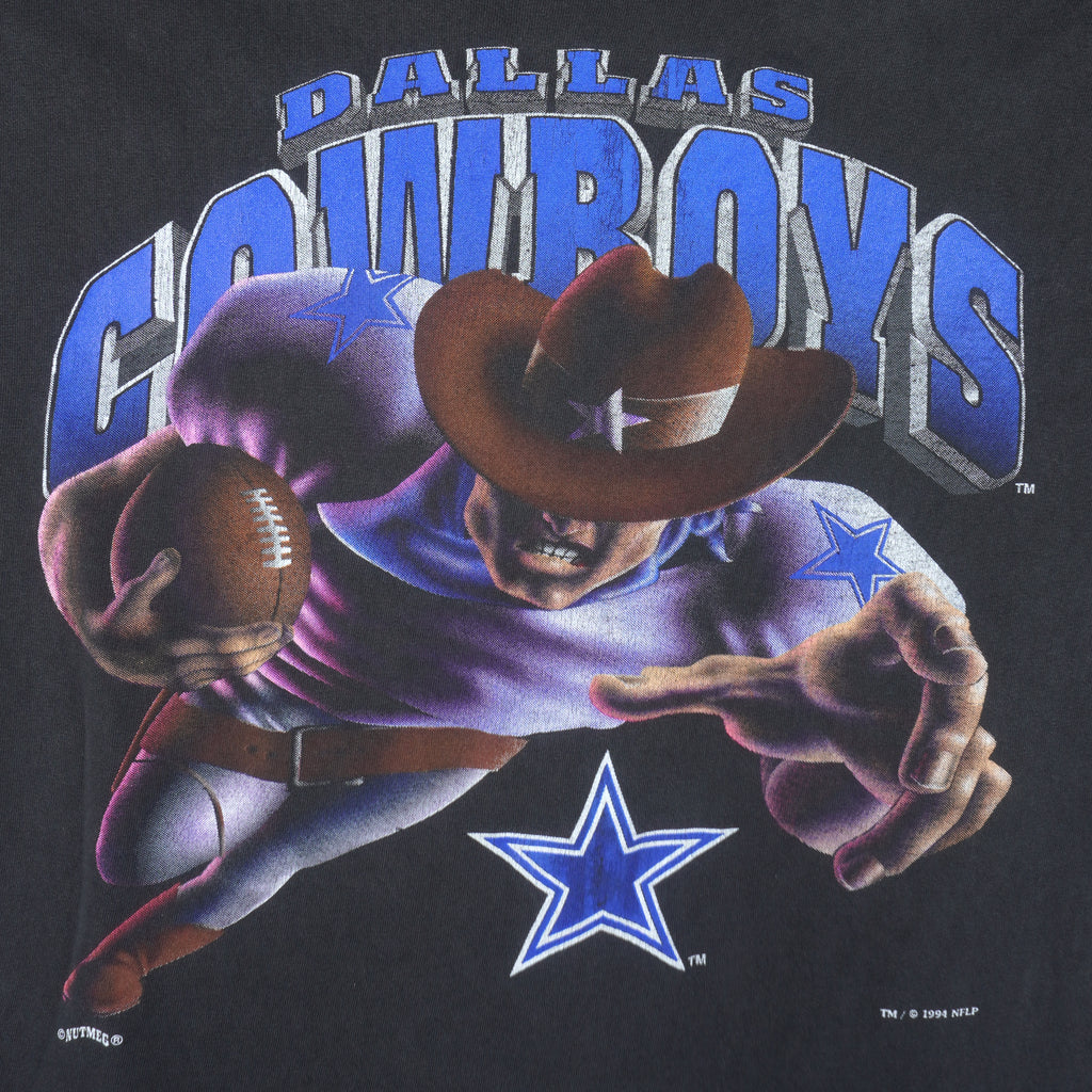 NFL (Nutmeg) - Dallas Cowboys Football T-Shirt 1994 Large Vintage Retro Football