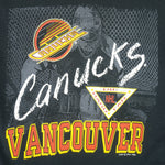 NHL - Vancouver Canucks Big Logo T-Shirt 1990 Medium Vintage Retro Hockey