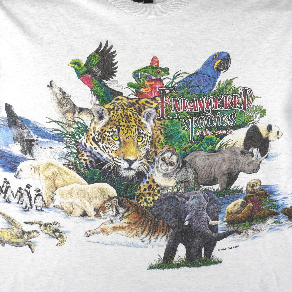 Vintage (Signal) - Endangered Species Of The World T-Shirt 1990s X-Large Vintage Retro