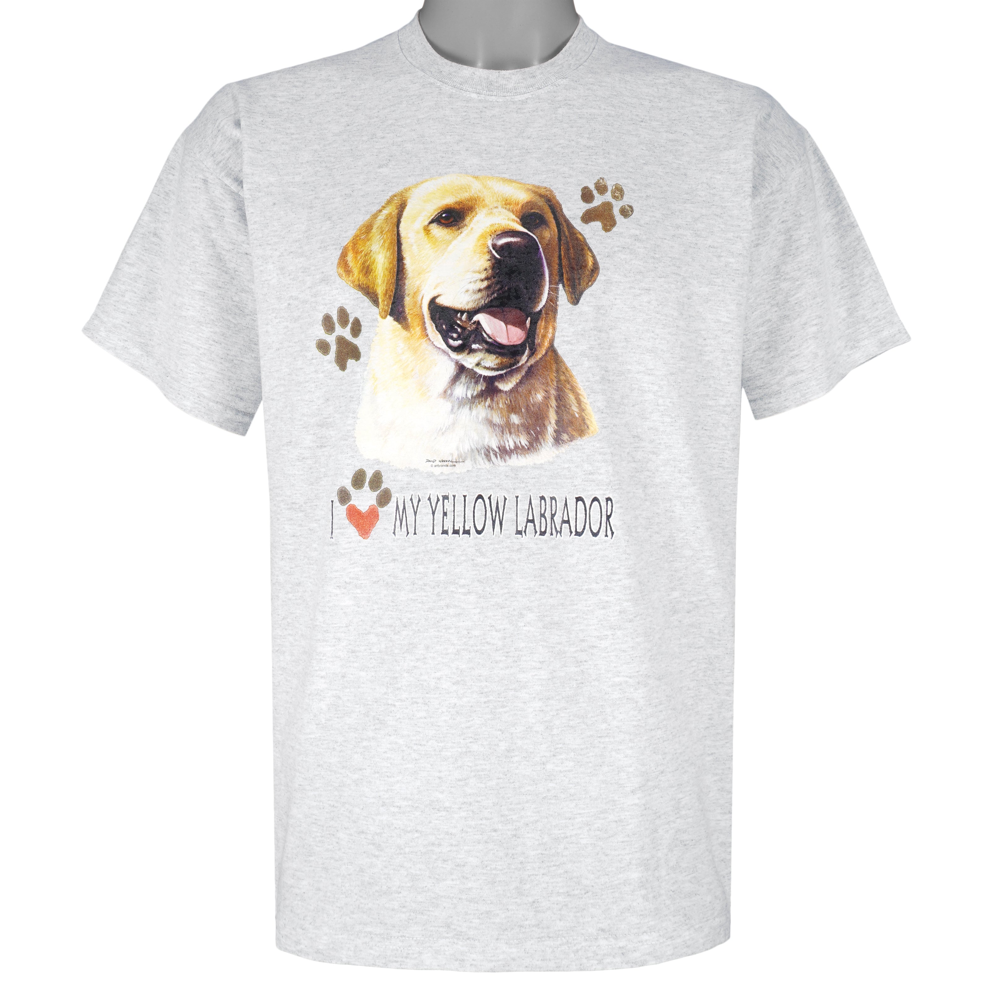 Vintage (Jerzees) - My Yellow Labrador T-Shirt 1990s Large Vintage Retro
