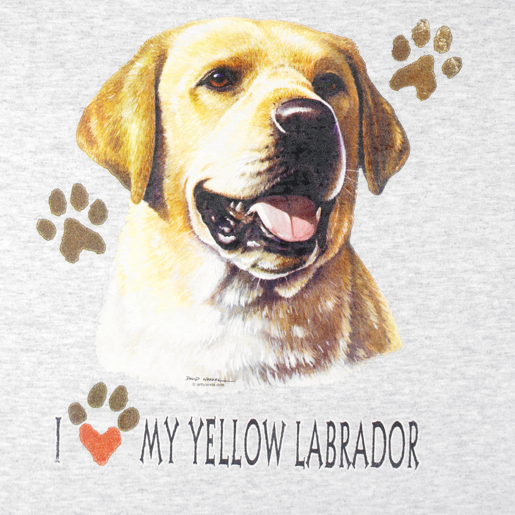Vintage (Jerzees) - My Yellow Labrador T-Shirt 1990s Large Vintage Retro