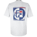 FILA - Grey Big Logo T-Shirt 1990s X-Large