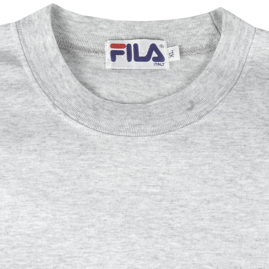 FILA - Grey Big Logo T-Shirt 1990s X-Large Vintage Retro