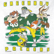 NFL (Oneita) - Green Bay Packers X Looney Tunes T-Shirt 1993 X-Large Vintage Retro Football