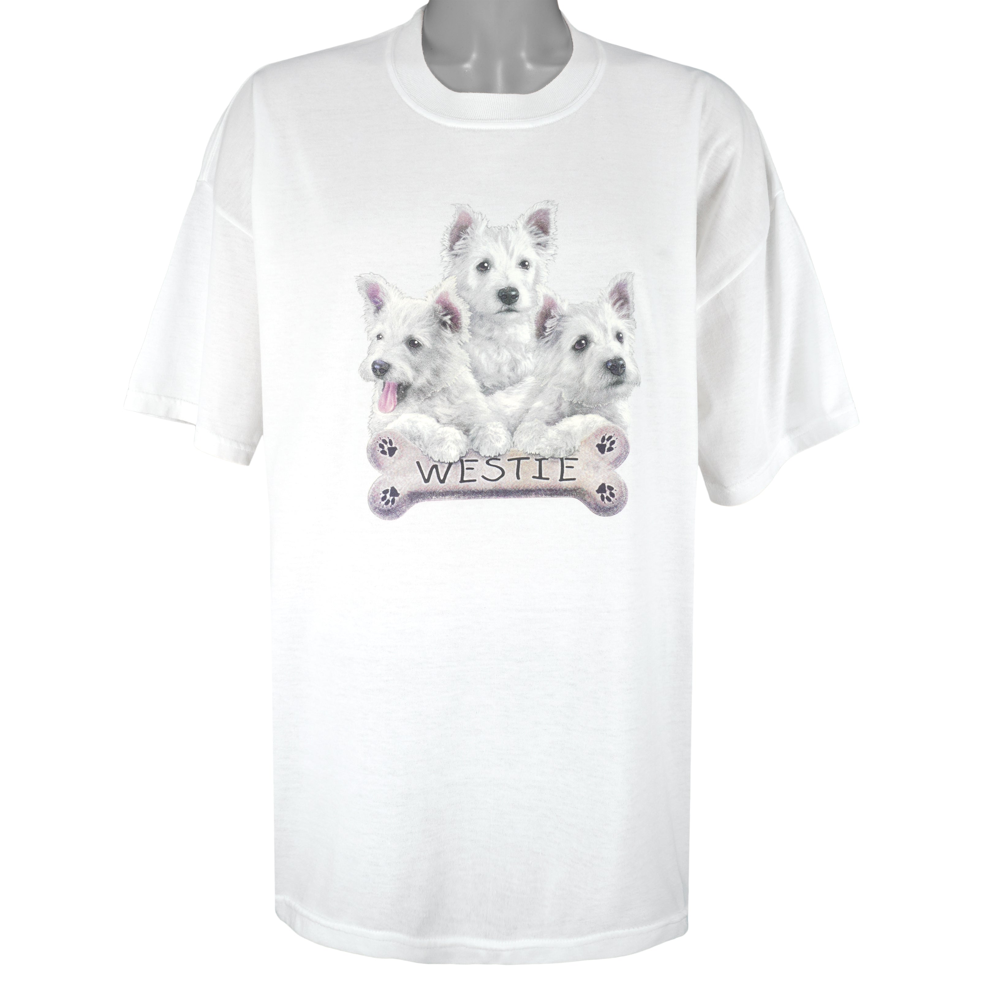 Vintage (Jerzees) - Westie T-Shirt 1990s XX-Large Vintage Retro
