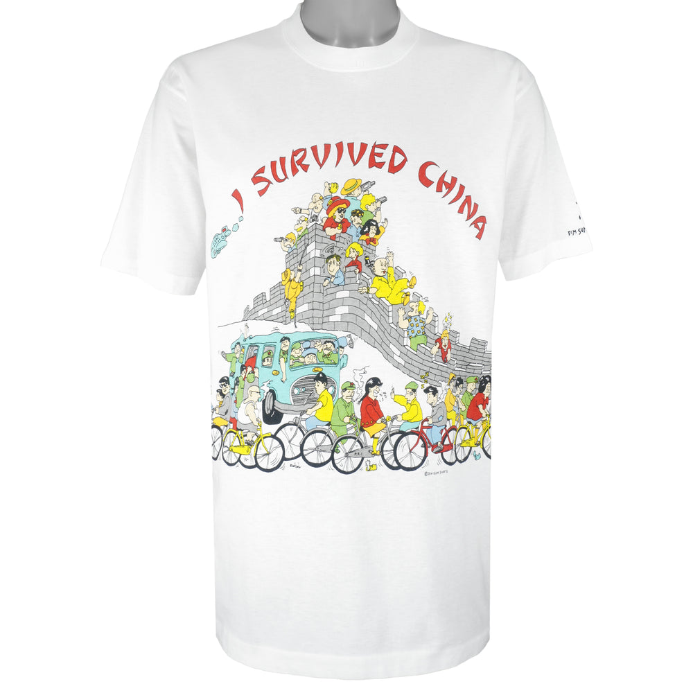 Vintage - I Survived China T-Shirt 1990s Large Vintage Retro
