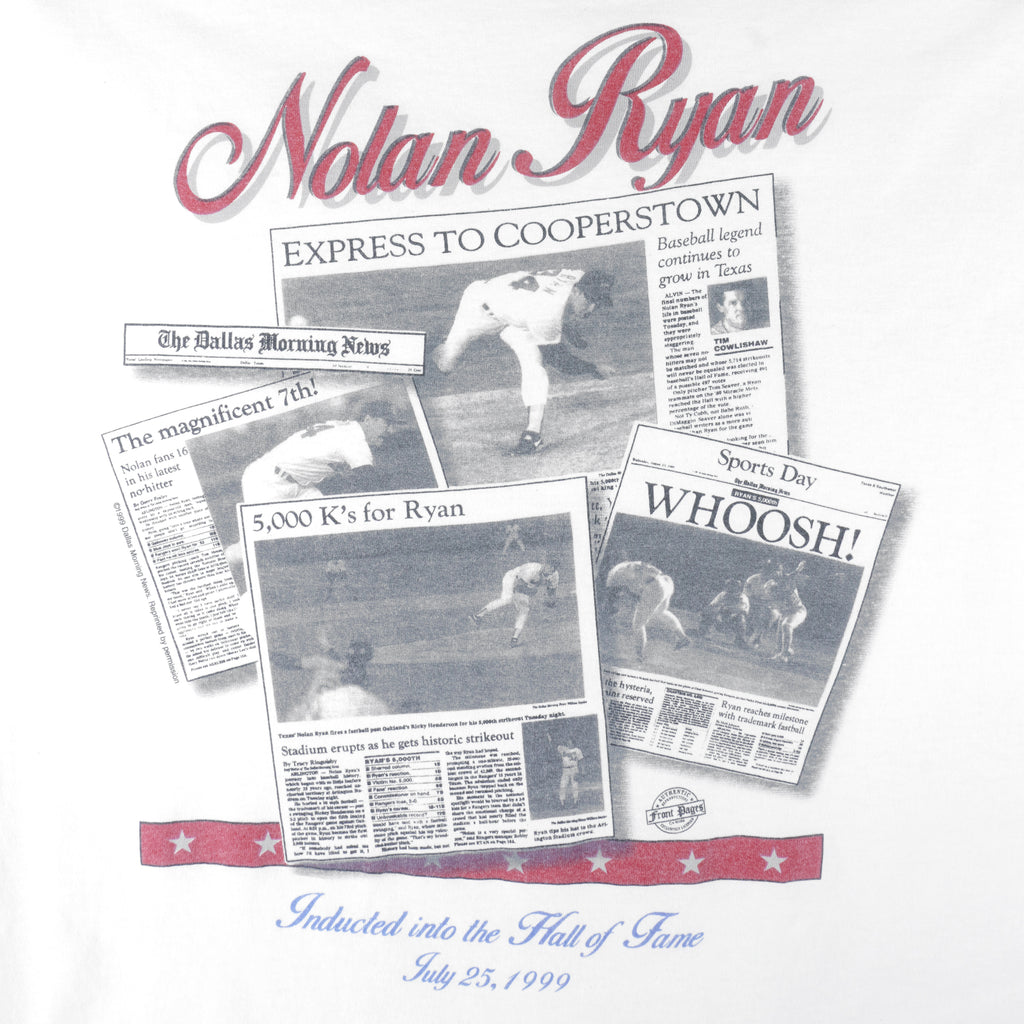 MLB - Rangers Texas Heat Nolan Ryan T-Shirt 1999 Large Vintage Retro Baseball