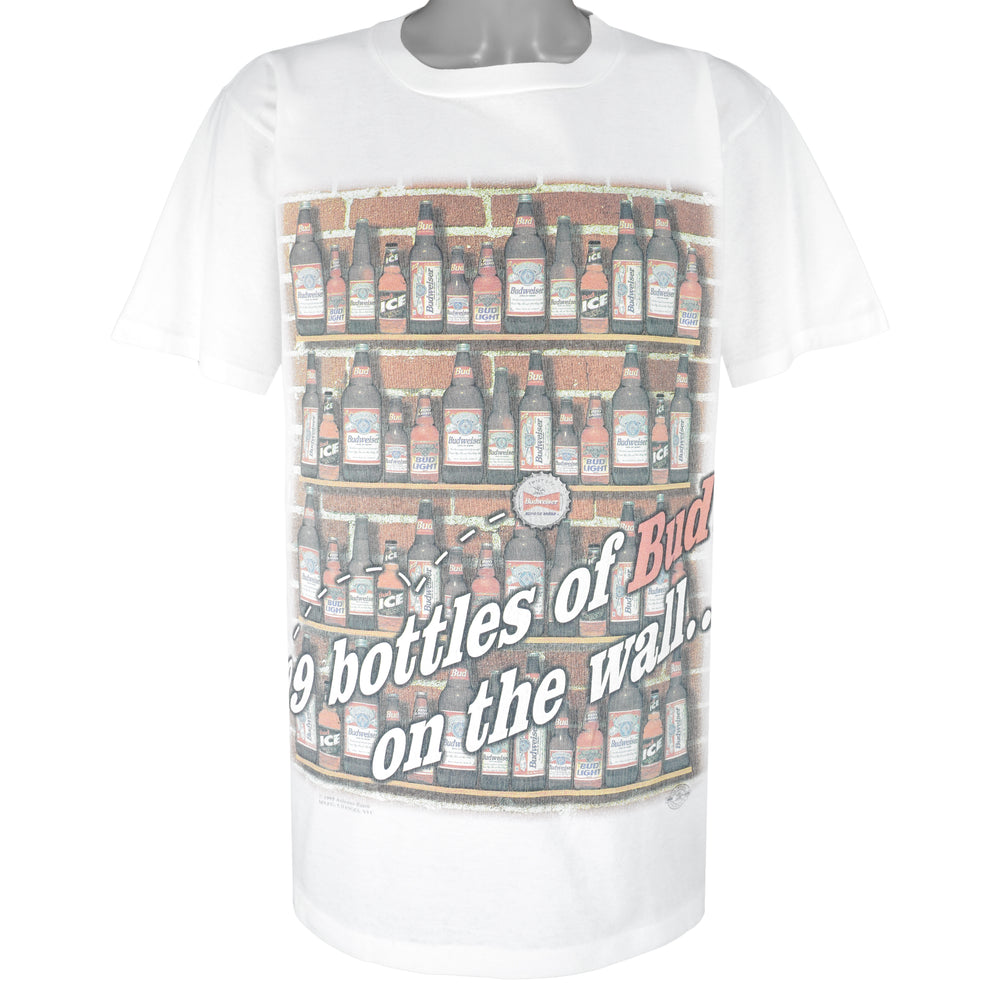 Vintage - 99 Bottles Of Bud On The Wall T-Shirt 1995 Large Vintage Retro 